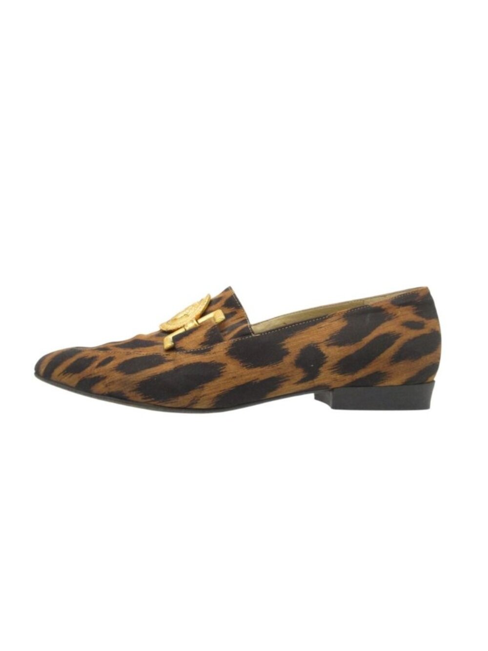 Versace Gianni Slip-on Loafers Medusa Coin Gold All Over Print Pointed
